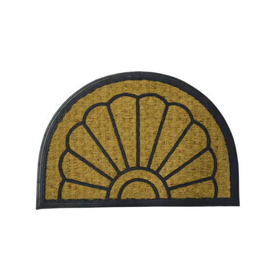 Covor intrare semicerc cocos si cauciuc 60x40cm