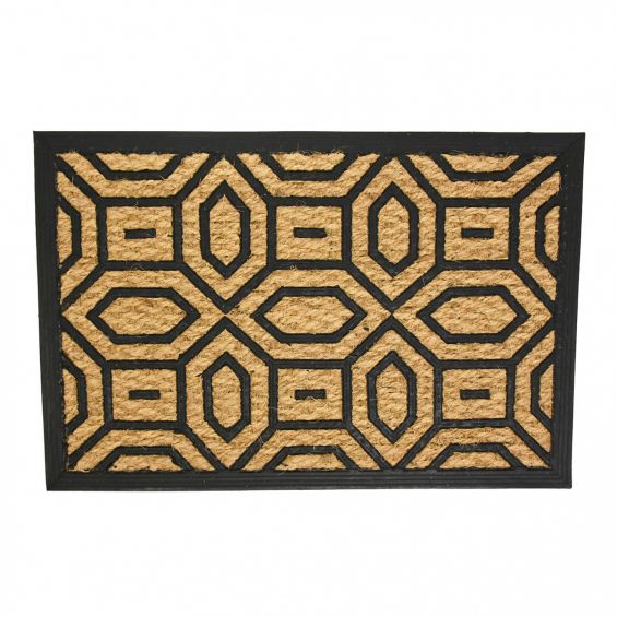 Covor intrare dreptunghiular cocos si cauciuc 60x40cm