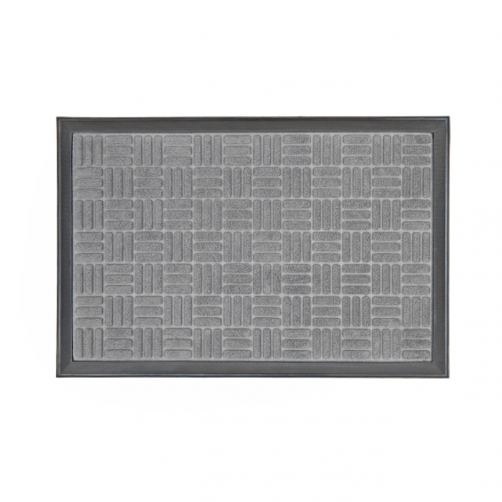 Covor intrare dreptunghiular mocheta si cauciuc 60x40cm