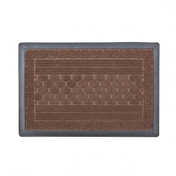 Covor intrare dreptunghiular mocheta si cauciuc 60x40cm