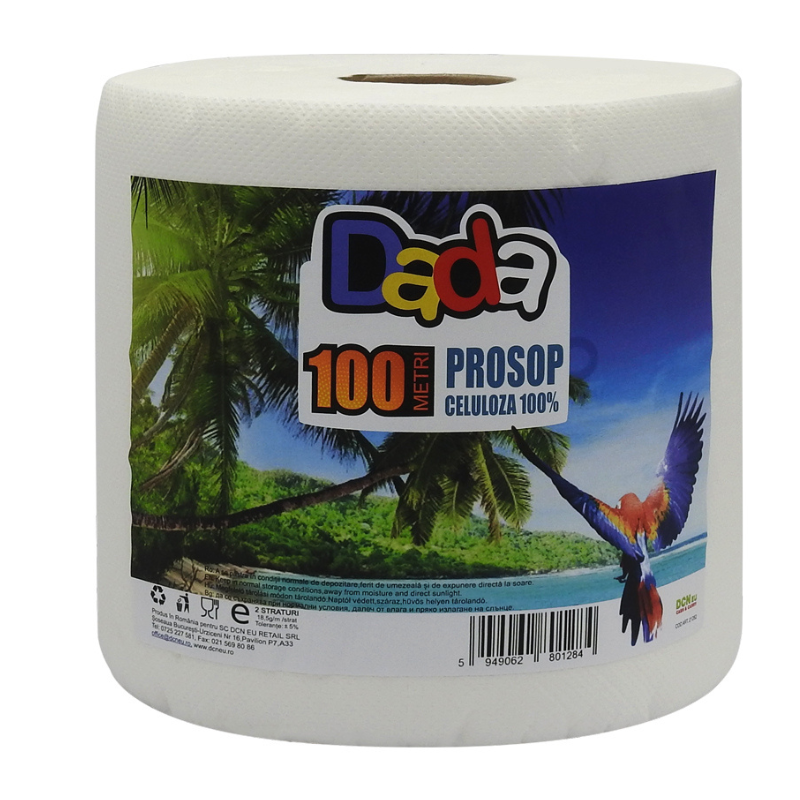 Prosop Hartie Industriala Alba Dada 1 Strat 200M