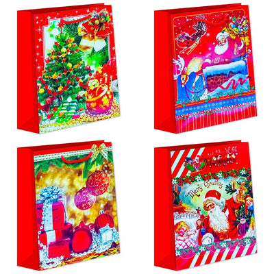 Punga cadou Craciun, 14x20x7 cm