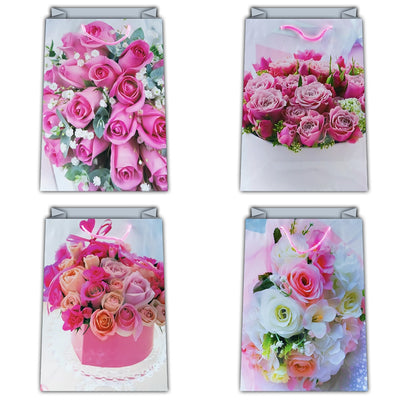 Punga cadou cu flori, 26x32x10 cm