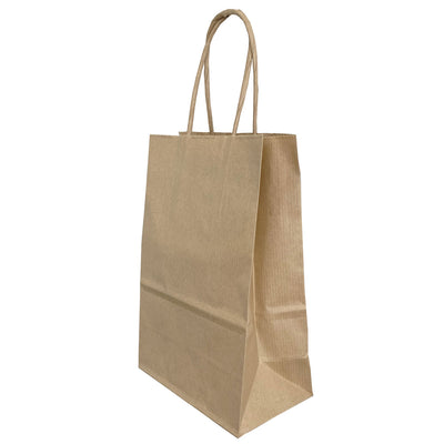 Punga Hartie Maner Rasucit 14 X 8 X 21 Cm Maro/Maro Papiroti