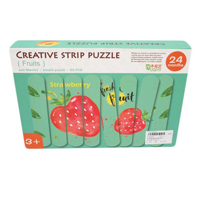 Puzzle Betisoare Din Lemn, Fructe, 32 Piese