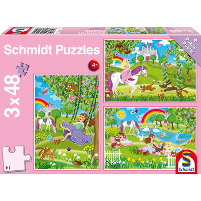 Puzzle Schmidt, Printese In Curtea Regala, 3X48 Piese