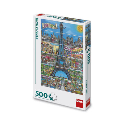 Puzzle 500 Piese, Turnul Eiffel - Dino Toys