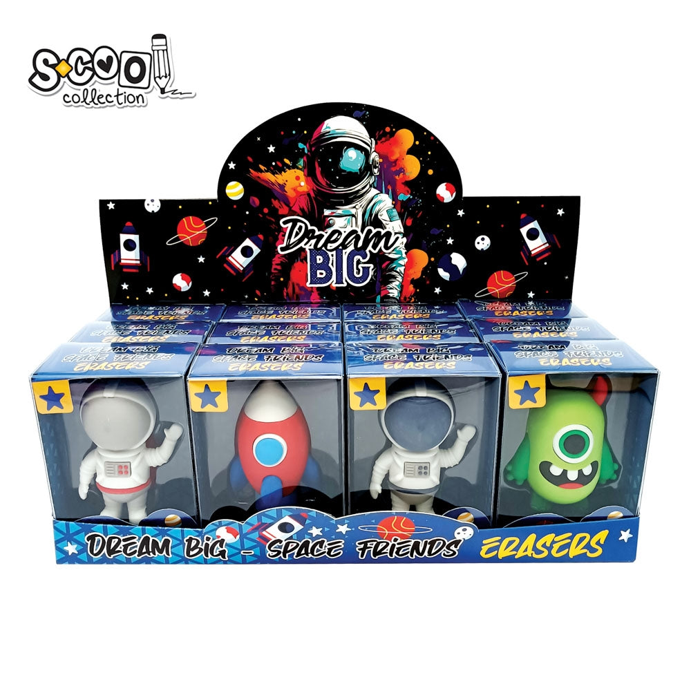 Radiera color, model Spatiu, 1 buc/cutie PVC - S-COOL