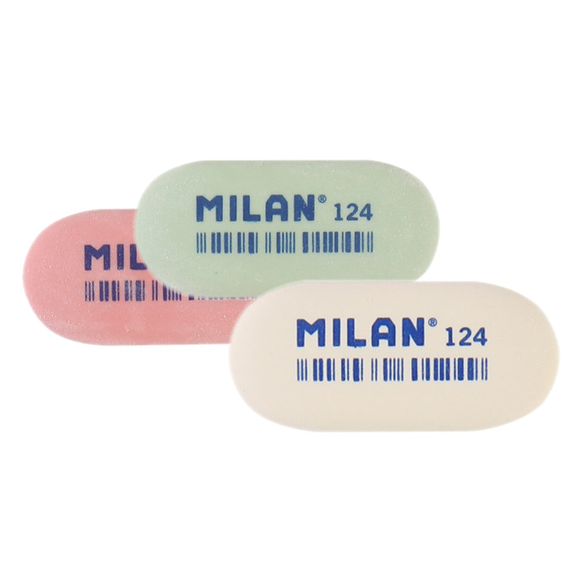 Radiera Milan 124 forma ovala din cauciuc moale pentru sters creion grafit fara urme