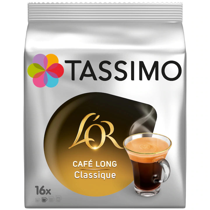 Cafea capsule, L'OR Tassimo Café Long Classic, 16 buc x 120 ml