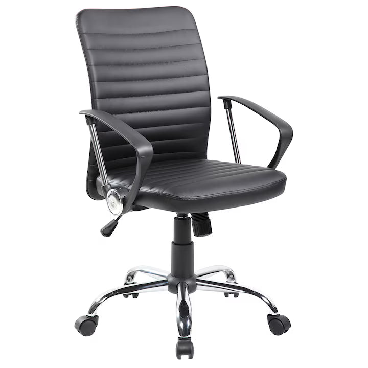 Scaun de birou ergonomic Eron, PU, Negru