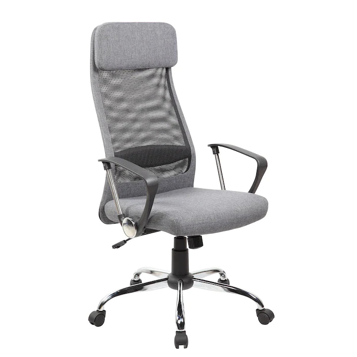 Scaun de birou ergonomic Klaus, stofa/mesh, Gri