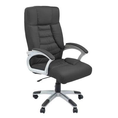 Scaun de birou ergonomic Bokai, Piele ecologica, Gri