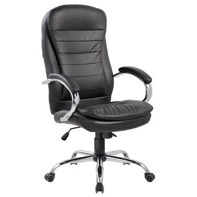 Scaun birou directorial Dallas, piele ecologica, Negru