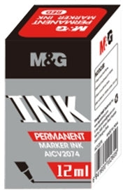 Rezerva cerneala rosie pentru marker permanent M&G 708 recipient 12ml baza ulei rezistenta la apa marcaj industrial