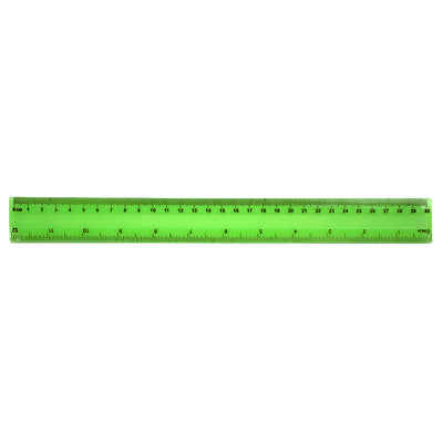 Rigla Plastic Verde Mat 30 Cm Evoffice