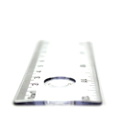 Rigla Plastic Transparent Cu Lupa 30Cm Evoffice