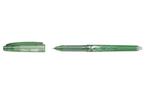 Roller gel, 0.5mm, cu radiera de stergere Frixion Point Pilot - verde