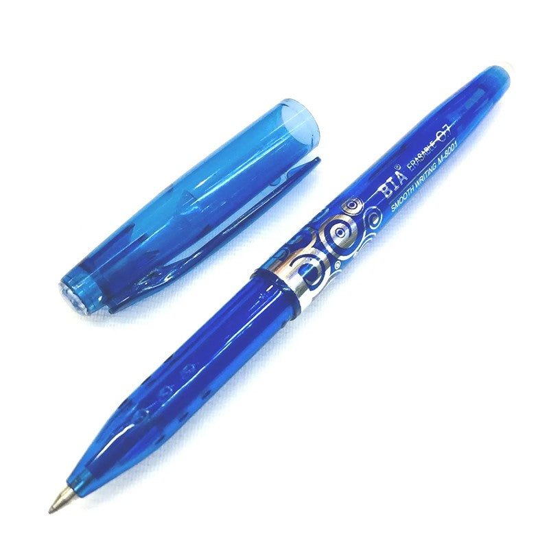 Roller cu cerneala, 0.7mm, cu radiera de stergere EVOffice albastru