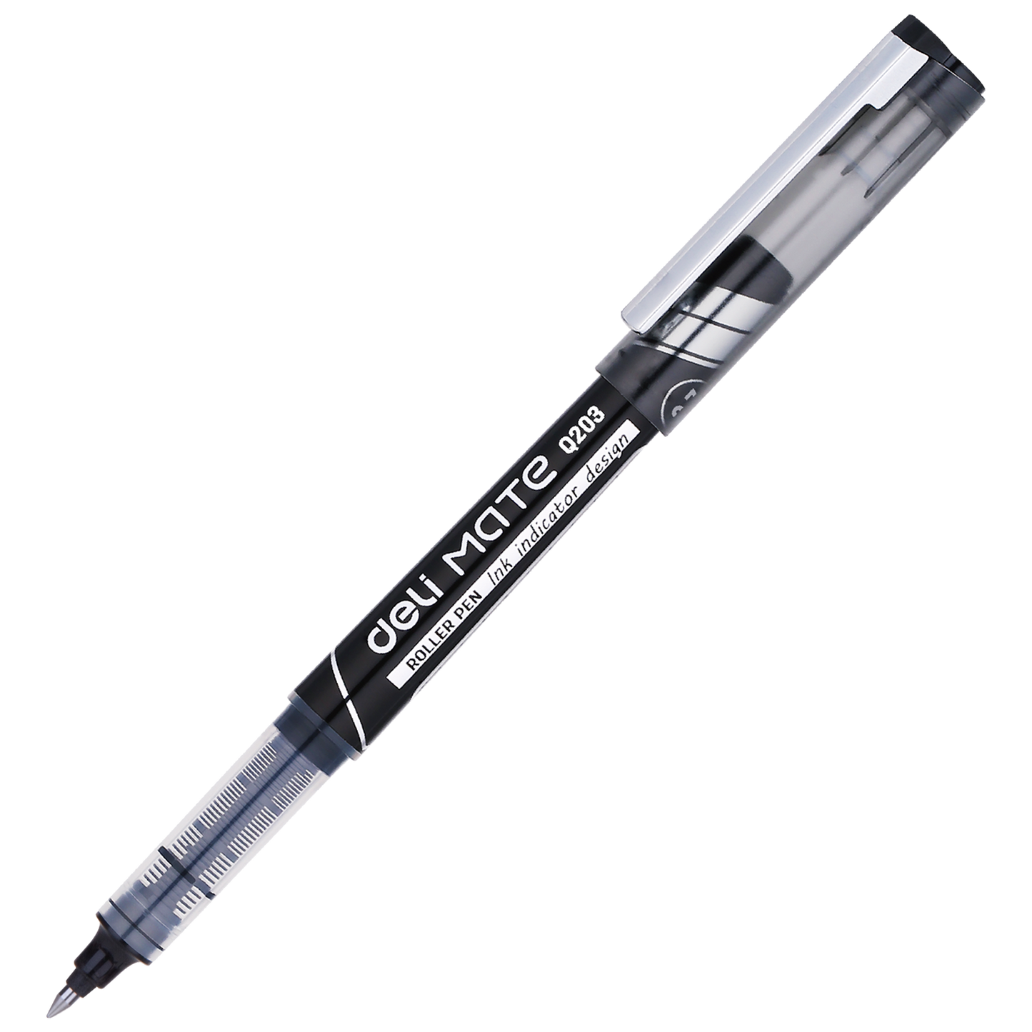 ROLLER FREE INK 0.7MM NEGRU DELI