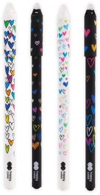 Roller gel cu cerneală termosensibilă My Love Happy Color de 0.5 mm cu design tematic și gumă de șters.