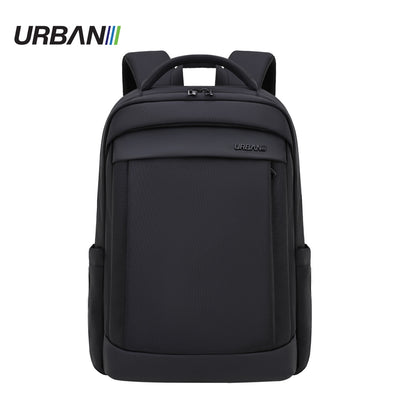 Rucsac mare Urban Black Offishop pentru laptop 19 inch cu porturi de incarcare USB si micro USB organizator intern si spate respirabil material poliester 1200D