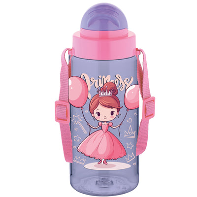 Sticla Apa Pentru Copii Tritan 500Ml Cu Pai Si Curea Transport