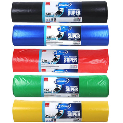Saci Menajeri Rosii Colectare Selectiva Sanooptima 240L 10Buc