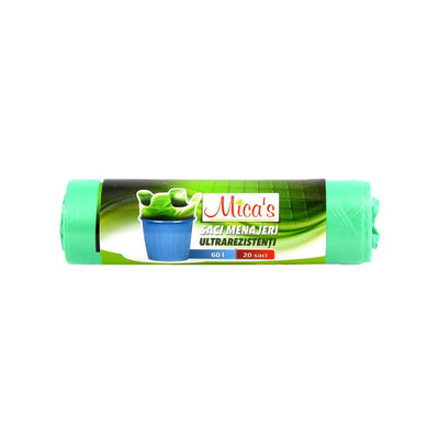 Saci Menajeri Verzi Ultrarezistenti 60L 20Buc