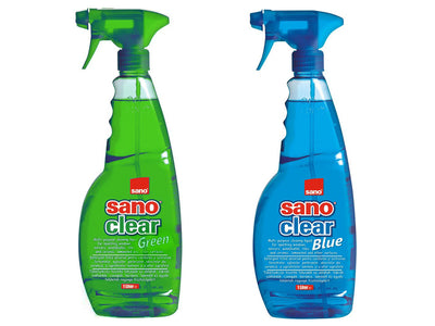 Solutie Curatat Geamuri Sanoclear Cu Pulverizator 1L
