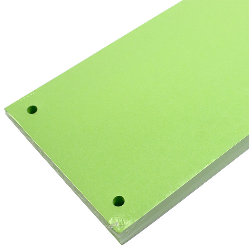 Separatoare Carton Color Cu 2 Perforatii,160 Gr/Mp, 10*24 Cm 100 Bucati/Set Verde Evoffice