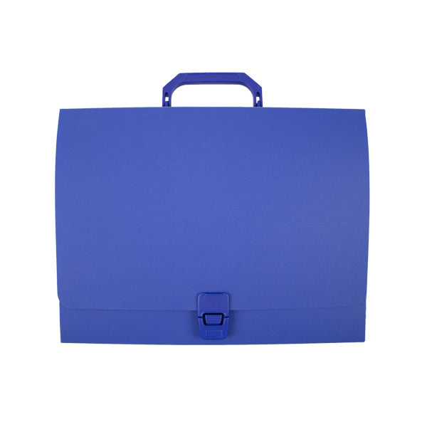 Servieta Plastic A4, Burduf 40 Mm, 1 Compartiment, Albastru Evoffice