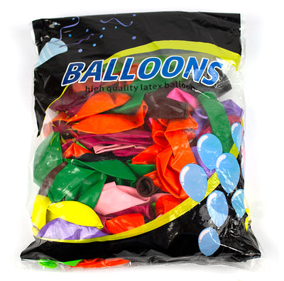 Set de 100 de baloane din latex multicolore (25 cm), ideale pentru decorarea petrecerilor, aniversărilor, nunților și botezurilor.