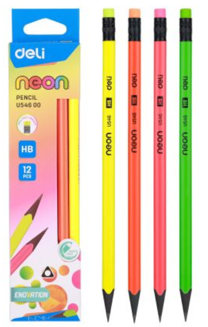 set-12-creioane-grafit-cu-guma-fata-lemn-hb-neon-deli