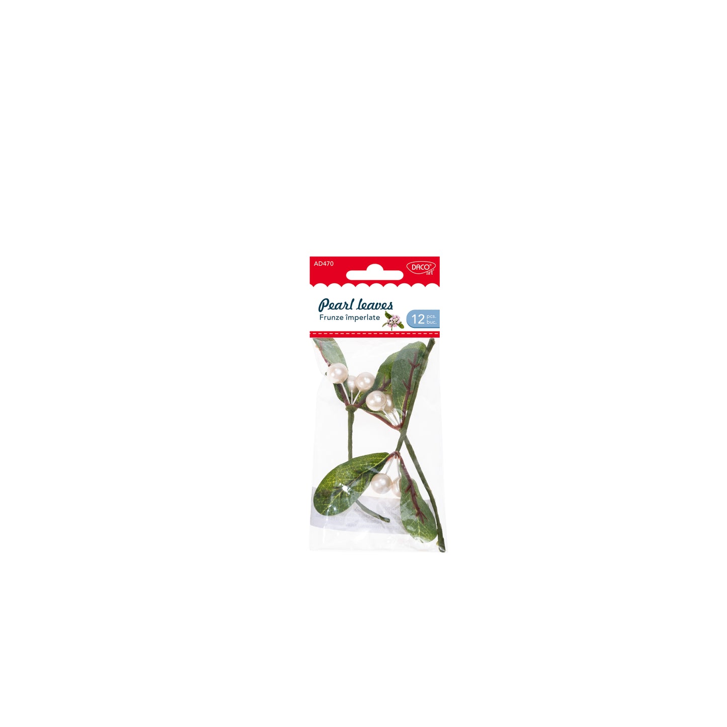 Set de 3 frunze decorative împerlate Dacoart, 9 cm, ideale pentru decorarea invitațiilor, felicitărilor, aranjamentelor florale și a evenimentelor speciale