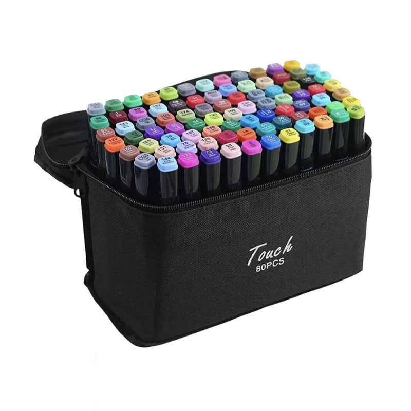 Set 80 Carioci Profesionale Cu 2 Capete, In Suport Textil Evoffice