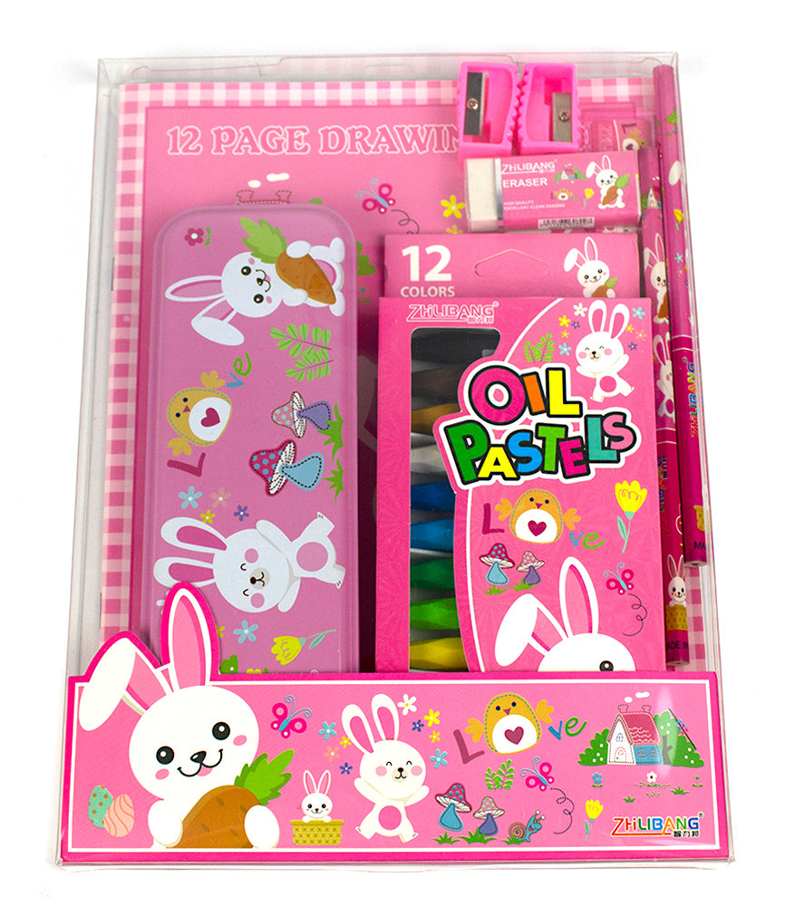 Set De Colorat, Carte, Creioane Ulei, Creioane Hb, Rigla, Radiera,Ascutitoare, Penar Evoffice