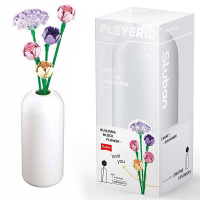 Set De Constructie Flowers, 198 Piese, Bujor - Sluban