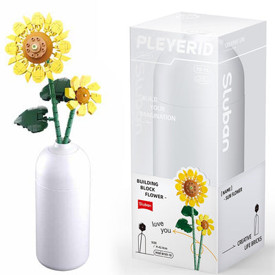 Set De Constructie Flowers, 251 Piese, Floarea Soarelui - Sluban