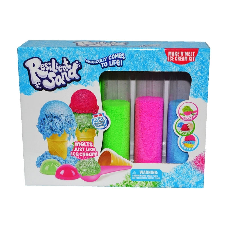 Set de joacă gelaterie cu spumă modelatoare colorată, cupe și cornete de înghețată pentru copii.