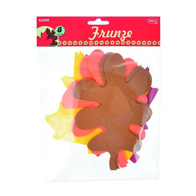 Set de 8 frunze decorative din spumă Dacoart în diverse dimensiuni, ideale pentru aranjamente botanice și proiecte handmade