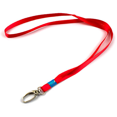 Snur Textil Cu Carabina Pentru Buzunar Ecuson, L 1Cm, L 85Cm - Rosu