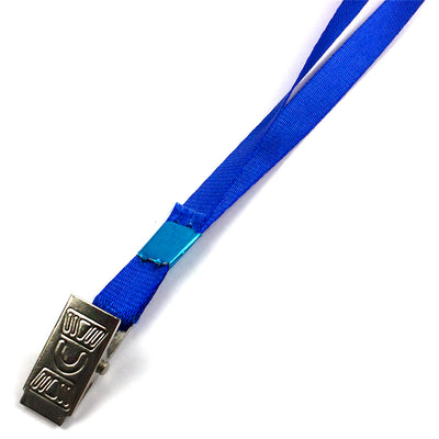 Snur Textil Cu Clip Pentru Buzunar Ecuson, Lungime 85 Cm - Albastru