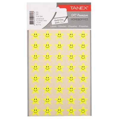 Sticker Smiley Stars Galbene 80/Set Tnx-304 Tanex