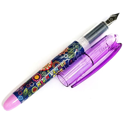 Set Stilou Plastic Si 2*Patron Cerneala Albastru Evoffice