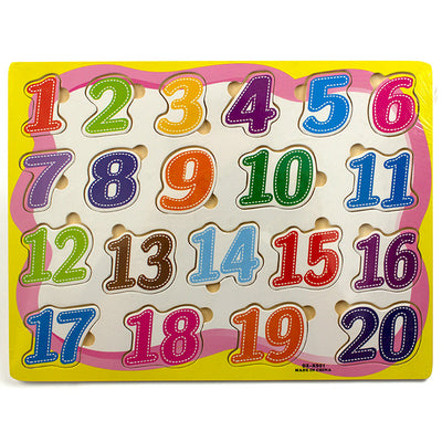 Tablita Din Lemn 30*22,5Cm Cu Diverse Forme Detasabile - Cifre