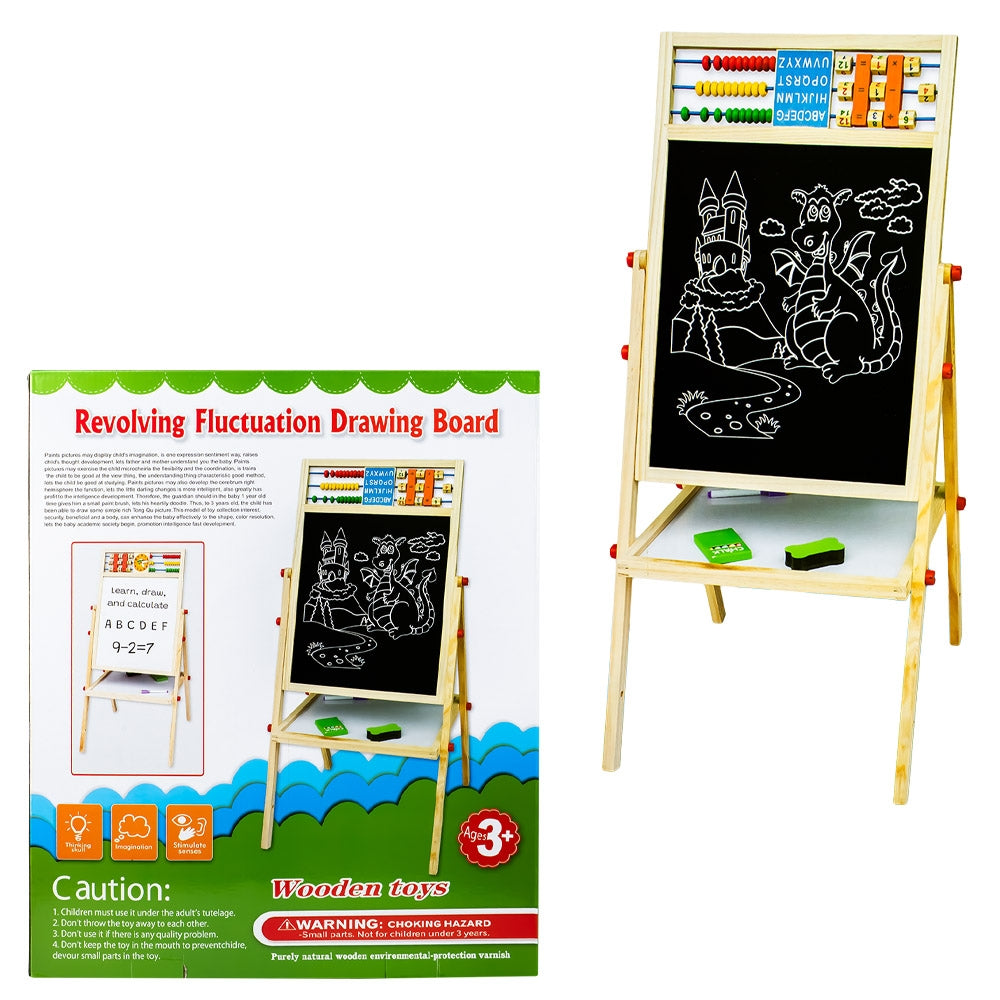 Tablita Magnetica Din Lemn, 2 Fete + Accesorii 41.5X32X68 Cm