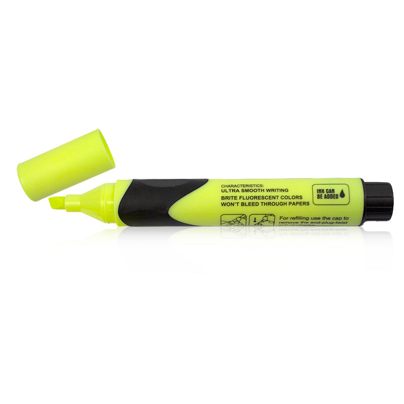 Textmarker galben Schneider JOB varf tesit 1-5mm pentru evidentiere text pe hartie standard si fax