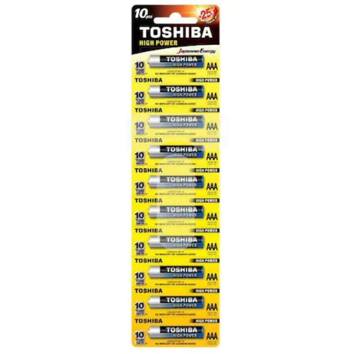 Baterii Alcaline Toshiba, R3 10Buc/Set High Power