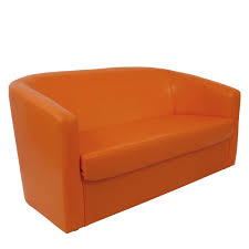 Canapea Tudor Imitatie Piele - Portocaliu 21895